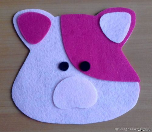 Сложенные вместе детали прихватки свинки