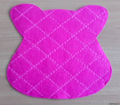 Простёганная прихватка сметочными стежками